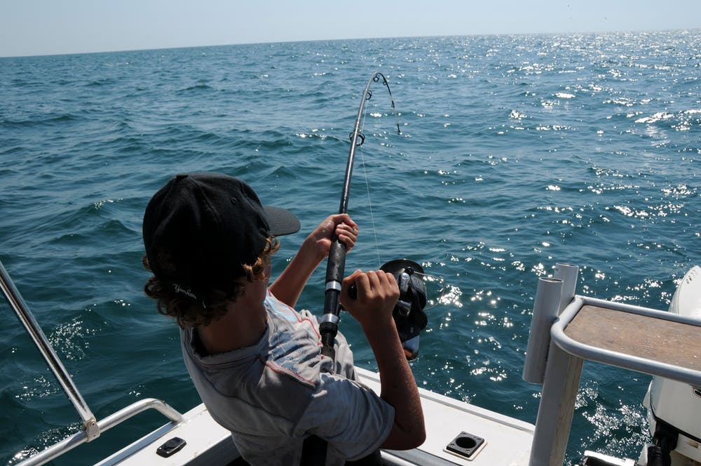 Photo of a man fishing