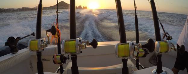 A deep-sea fishing yacht in Cabo San Lucas.