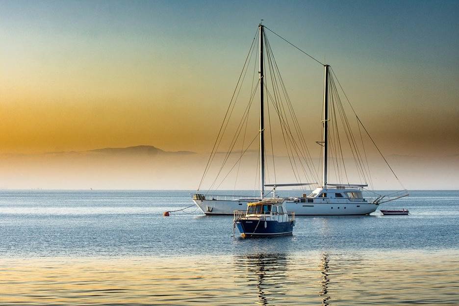 luxury yacht on sea